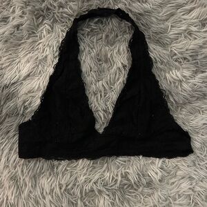 Black Lace Halter Bralette